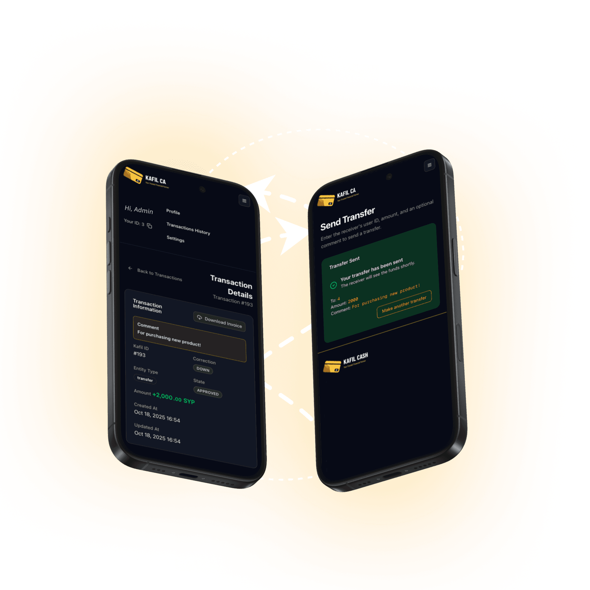 Kafil Cash Mobile App Preview